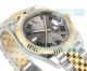 Swiss replica Cal.3235 Rolex Datejust II Two-tone Jubilee Watch Grey dial green Roman markers (3)_th.jpg